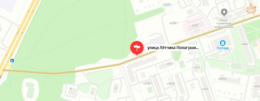 Купить официальную прописку на улице Лётчика Полагушина